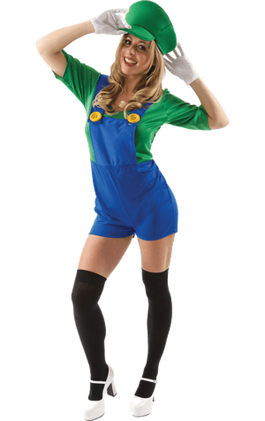 Adult Womens Luigi Costume - fancydress.com